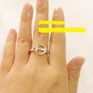 Cute Gold Anchor Ring Friendship Share With Girls..