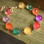Rainbow Retro Style With 7 Color Candy Beads..
