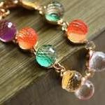 Rainbow Retro Style With 7 Color Candy Beads..