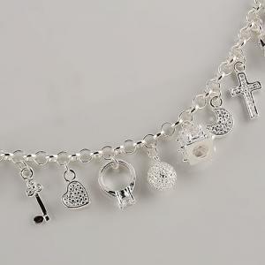Sterling Silver Plated Star Moon Cross 13 Charms..