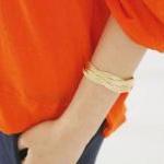 Simple Stylish Alloy Twist Weaving Bangle Bracelet