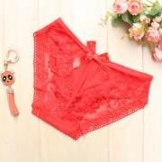New Sexy Butterfly Lace Women's Panties, Color Red