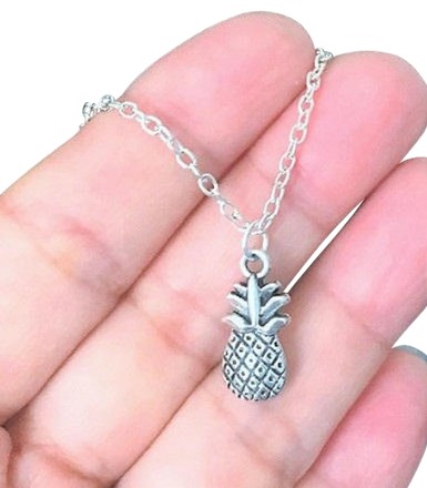 - Pineapple Necklace, Dainty Necklace, Bff Necklace, Sister, Firend