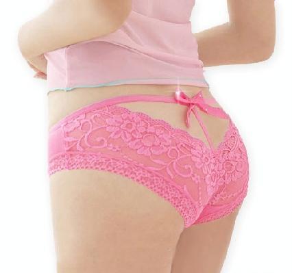 Sexy Butterfly Lace Womens Panties Pink